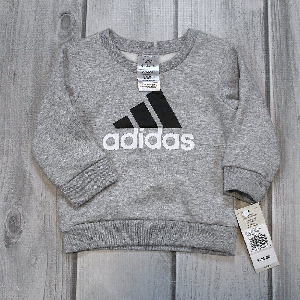 NEW Adidas Boys Pullover Sweatshirt 12M